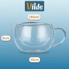 SZKLANKI TERMICZNE 2szt. 280ml Z PODWÓJNĄ SCIANKĄ DO KAWY HERBATY 139818